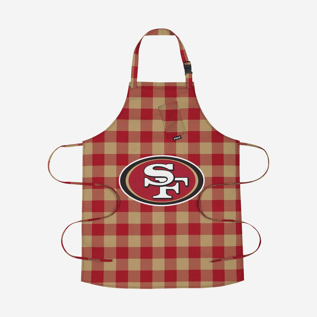 San Francisco 49ers Plaid Apron FOCO - FOCO.com