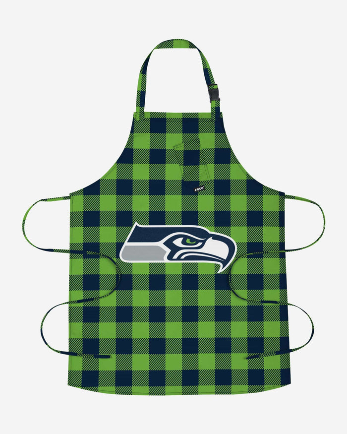 Seattle Seahawks Plaid Apron FOCO - FOCO.com