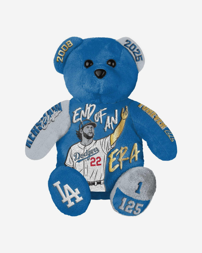 Clayton Kershaw Los Angeles Dodgers Retirement Team Beans Embroidered Player Bear
