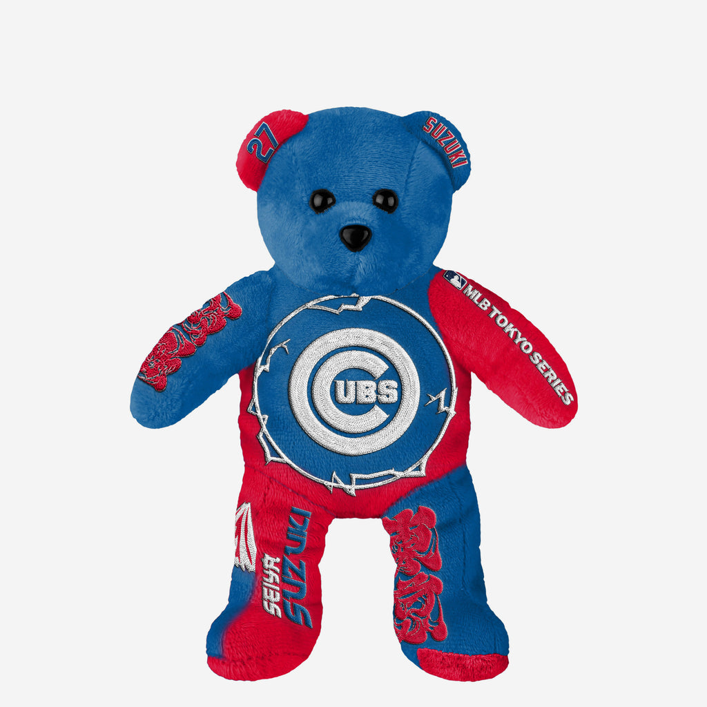 Seiya Suzuki Chicago Cubs 2025 Tokyo Series Team Beans Embroidered Player Bear FOCO - FOCO.com