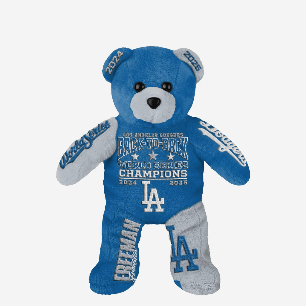 Freddie Freeman Los Angeles Dodgers 2025 Back To Back World Series Champions Player Embroidered Bear FOCO - FOCO.com