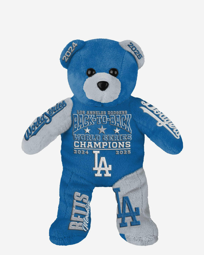 Mookie Betts Los Angeles Dodgers 2025 Back To Back World Series Champions Player Embroidered Bear FOCO - FOCO.com