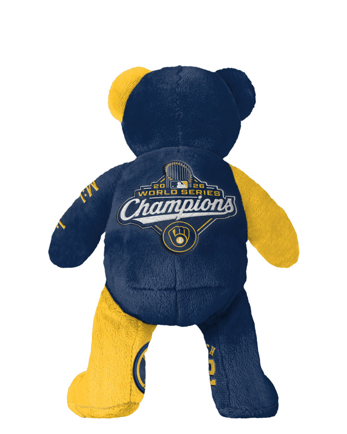 Christian Yelich Milwaukee Brewers 2026 World Series Champions Player Embroidered Bear FOCO - FOCO.com