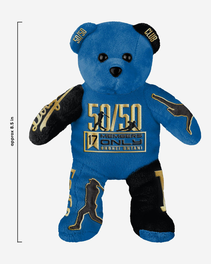 Shohei Ohtani Los Angeles Dodgers 50 Home Runs & 50 Stolen Bases Team Beans Embroidered Thematic Bear FOCO - FOCO.com