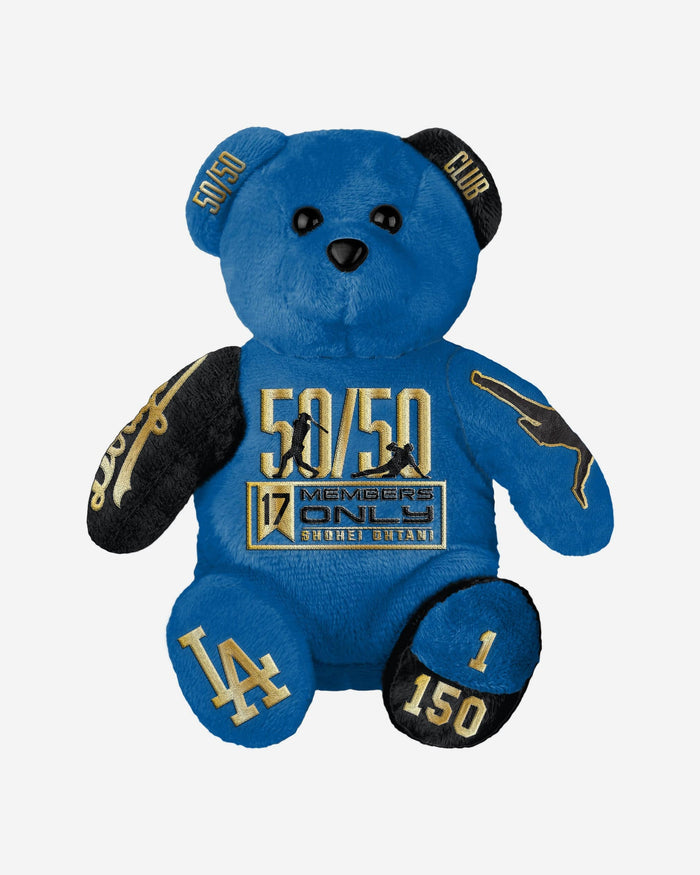 Shohei Ohtani Los Angeles Dodgers 50 Home Runs & 50 Stolen Bases Team Beans Embroidered Thematic Bear FOCO - FOCO.com