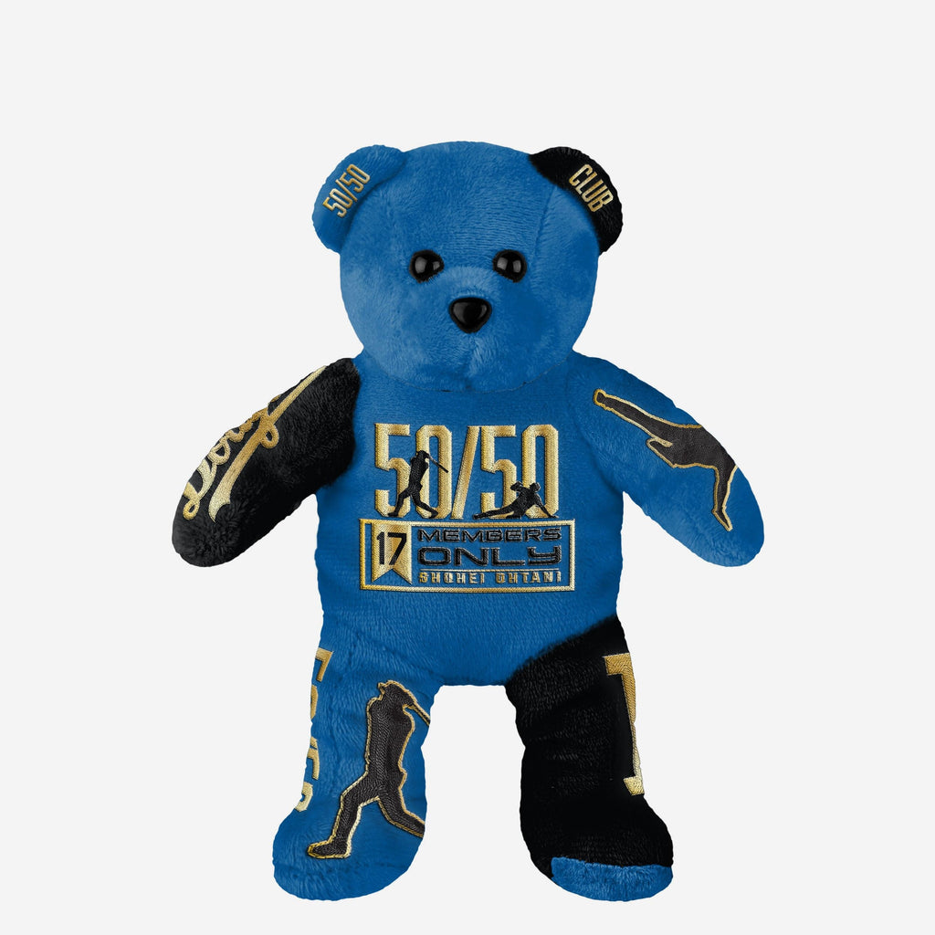 Shohei Ohtani Los Angeles Dodgers 50 Home Runs & 50 Stolen Bases Team Beans Embroidered Thematic Bear FOCO - FOCO.com