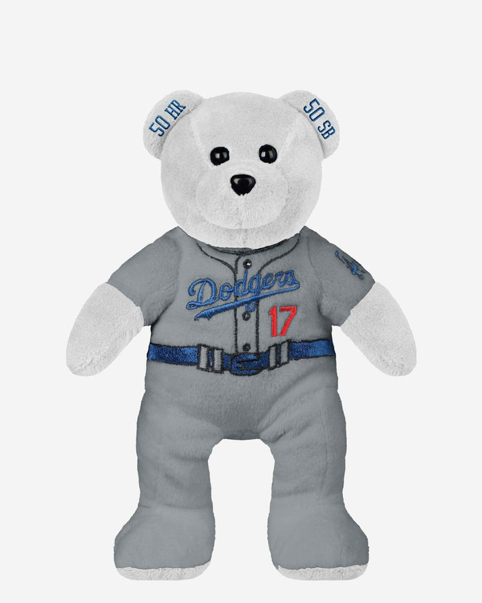 Shohei Ohtani Los Angeles Dodgers 50 Home Runs & 50 Stolen Bases White Team Beans Player Embroidered Bear FOCO - FOCO.com