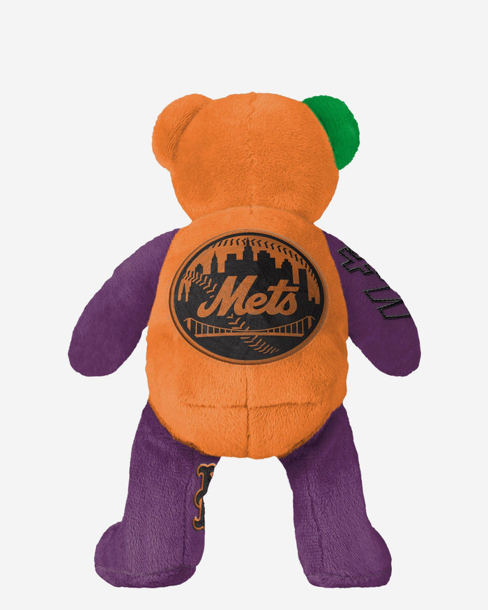 New York Mets Playoff Pumpkin Team Beans Embroidered Bear FOCO - FOCO.com