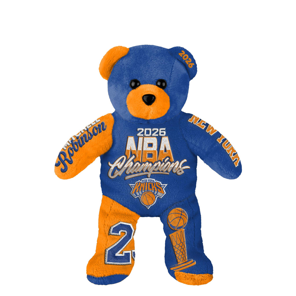 Mitchell Robinson New York Knicks 2026 NBA Champions Team Beans Embroidered Player Bear FOCO - FOCO.com
