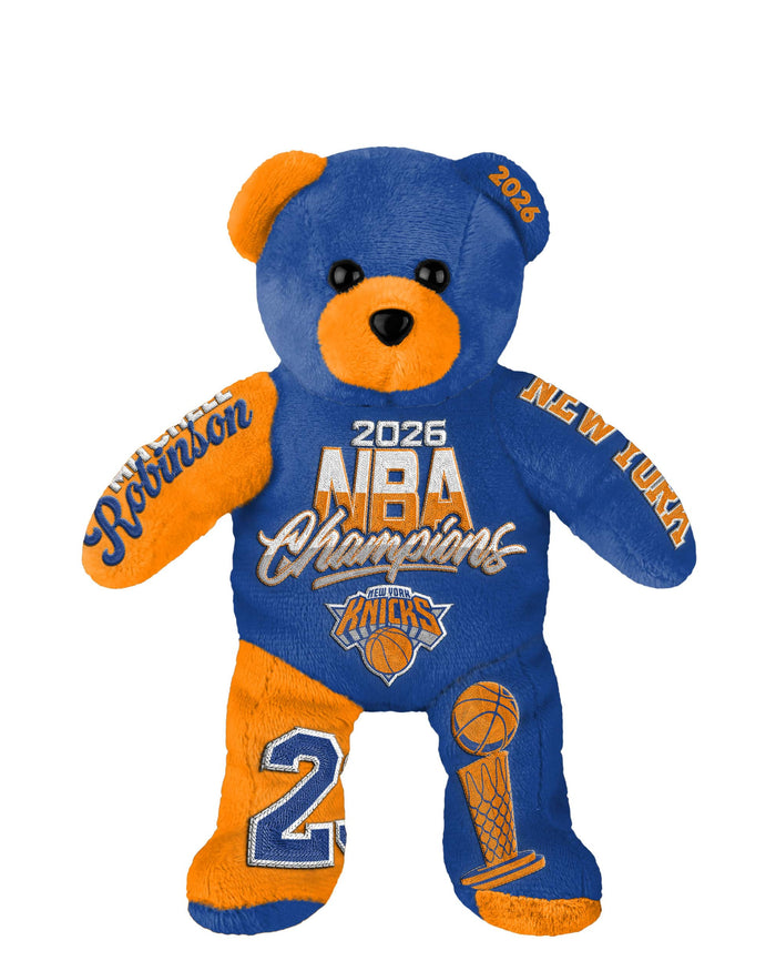 Mitchell Robinson New York Knicks 2026 NBA Champions Team Beans Embroidered Player Bear FOCO - FOCO.com