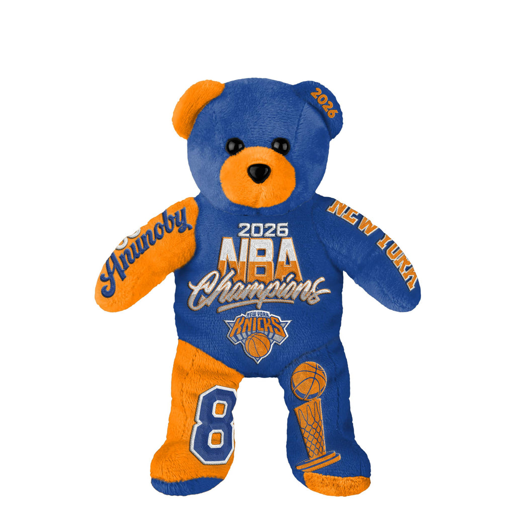 OG Anunoby New York Knicks 2026 NBA Champions Team Beans Embroidered Player Bear FOCO - FOCO.com