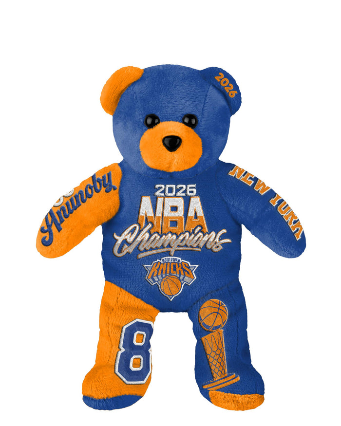 OG Anunoby New York Knicks 2026 NBA Champions Team Beans Embroidered Player Bear FOCO - FOCO.com