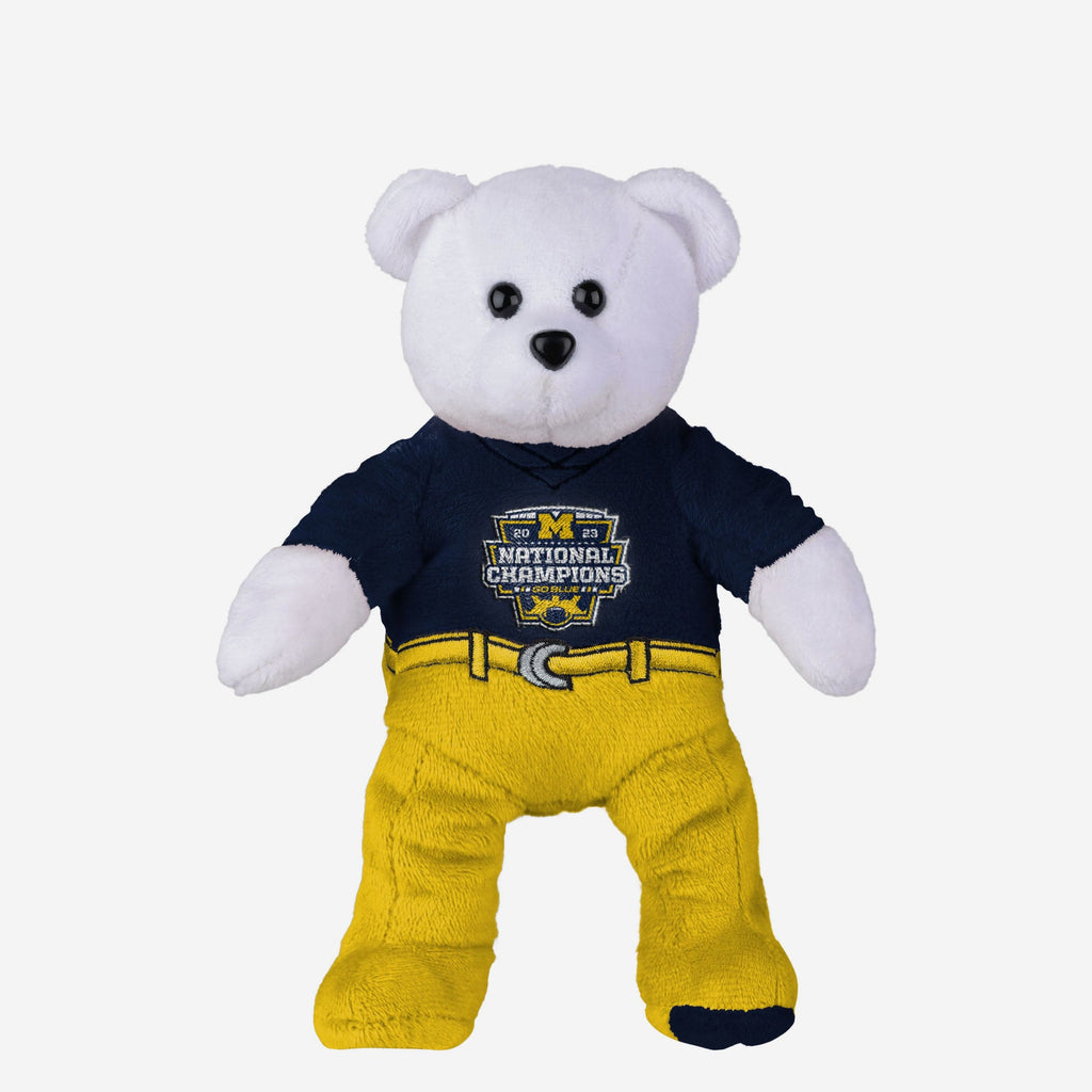 Michigan Wolverines 2023 Football National Champions Team Beans Embroidered Bear FOCO - FOCO.com