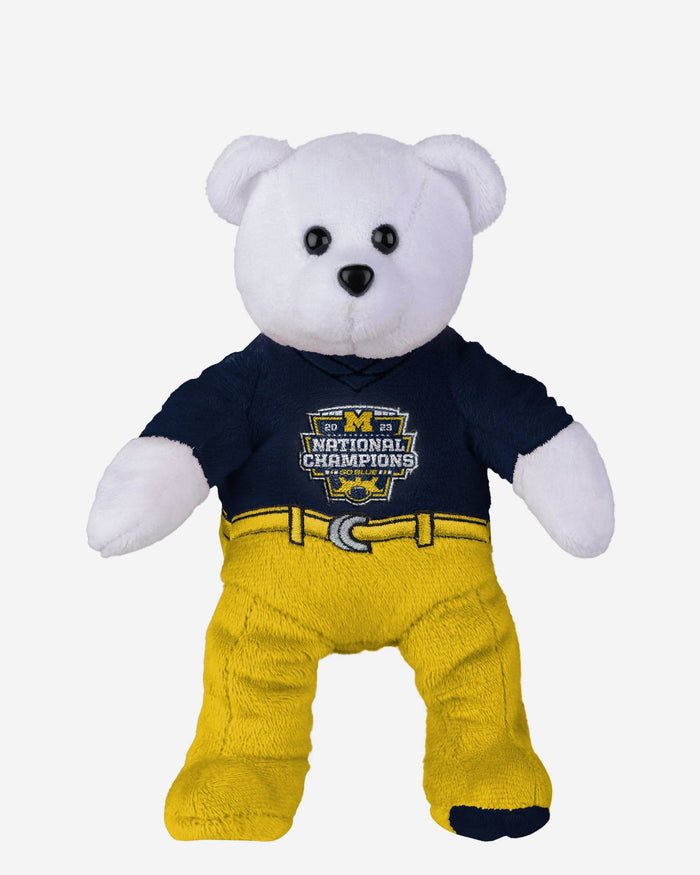 Michigan Wolverines 2023 Football National Champions Team Beans Embroidered Bear FOCO - FOCO.com