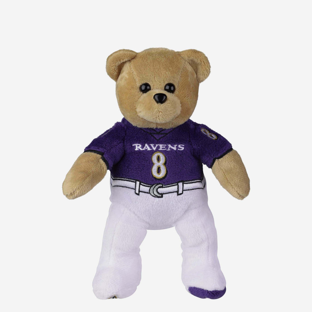 Lamar Jackson Baltimore Ravens Team Beans Embroidered Player Bear FOCO - FOCO.com