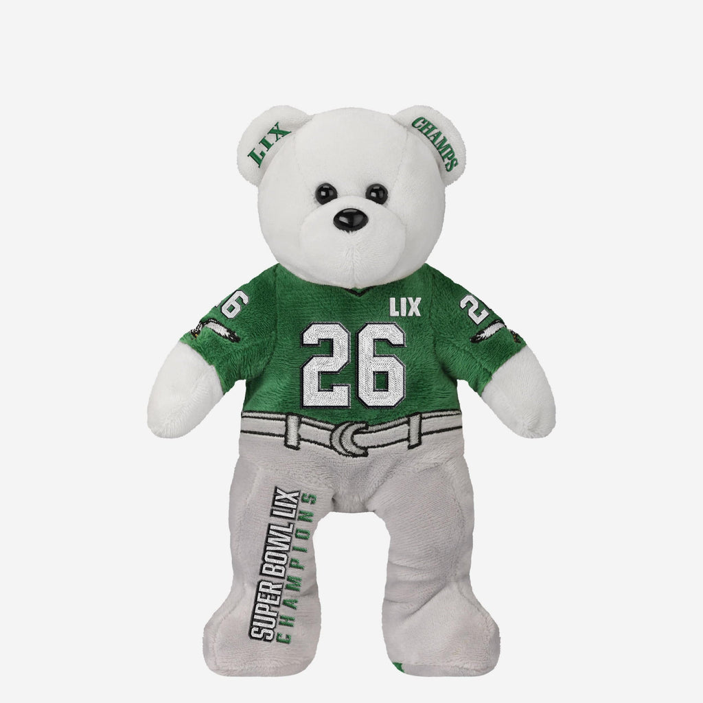 Saquon Barkley Philadelphia Eagles Superbowl LIX Champions Kelly Green Player Team Beans Embroided Bear FOCO - FOCO.com