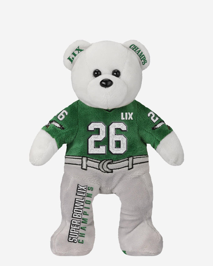 Saquon Barkley Philadelphia Eagles Superbowl LIX Champions Kelly Green Player Team Beans Embroided Bear FOCO - FOCO.com