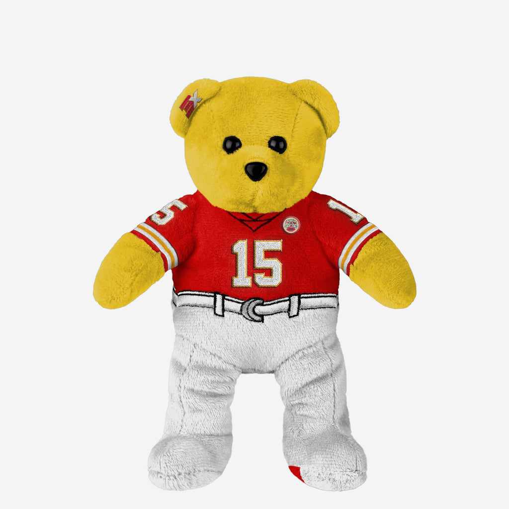 Patrick Mahomes Kansas City Chiefs 3x Super Bowl LVIII Champions Team Beans Embroidered Player Bear FOCO - FOCO.com