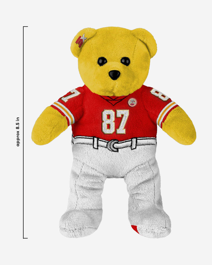 Travis Kelce Kansas City Chiefs 3x Super Bowl LVIII Champions Team Beans Embroidered Player Bear FOCO - FOCO.com