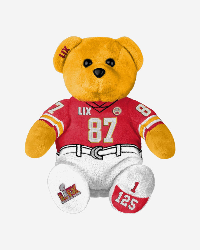 Travis Kelce Kansas City Chiefs Super Bowl LIX Bound Team Beans Embroidered Player Bear FOCO - FOCO.com