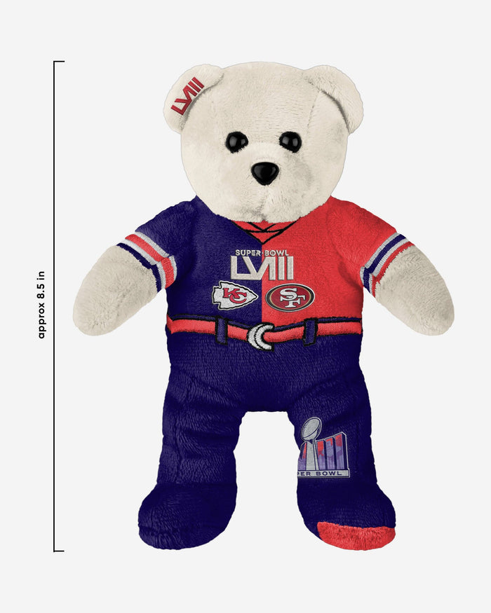 Super Bowl LVIII Matchup Team Beans Commemorative Embroidered Bear FOCO - FOCO.com