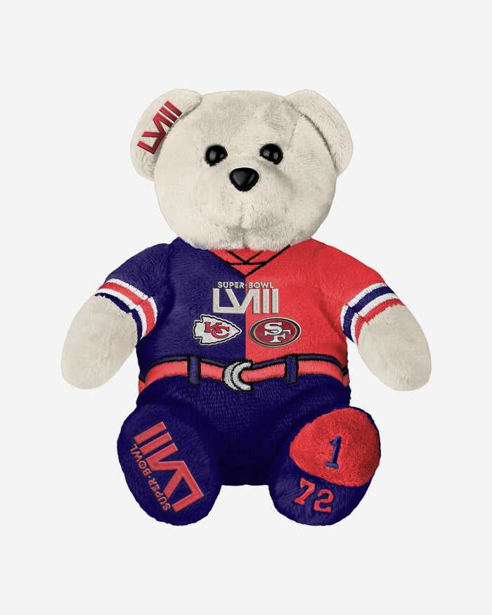 Super Bowl LVIII Matchup Team Beans Commemorative Embroidered Bear FOCO - FOCO.com