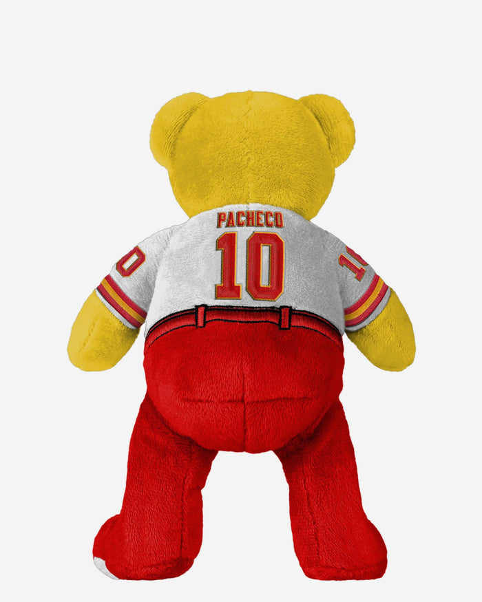 Isiah Pacheco Kansas City Chiefs Super Bowl LVIII White Uniform Team Beans Embroidered Player Bear FOCO - FOCO.com