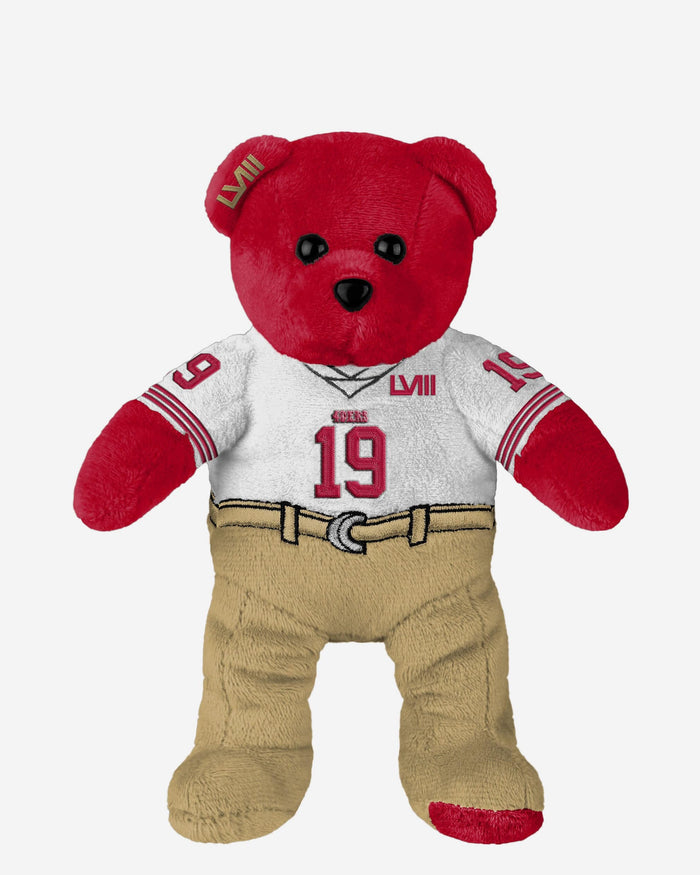 Deebo Samuel San Francisco 49ers Super Bowl LVIII White Uniform Team Beans Embroidered Player Bear FOCO - FOCO.com