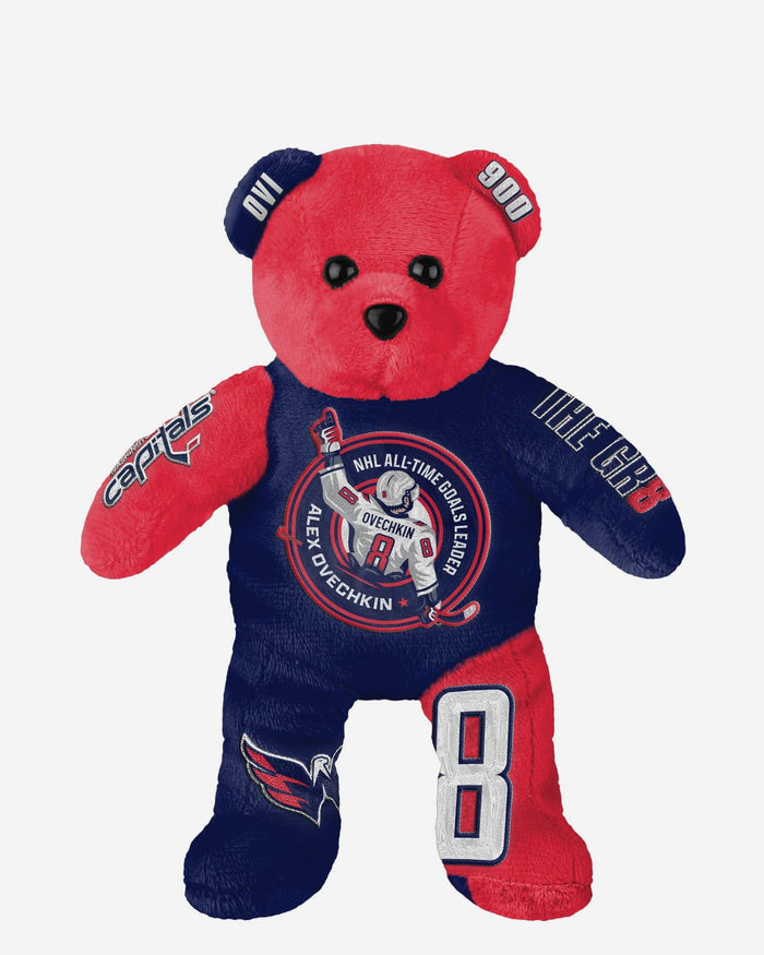 Alex Ovechkin Washington Capitals 900 Goals Team Beans Embroidered Player Bear FOCO - FOCO.com