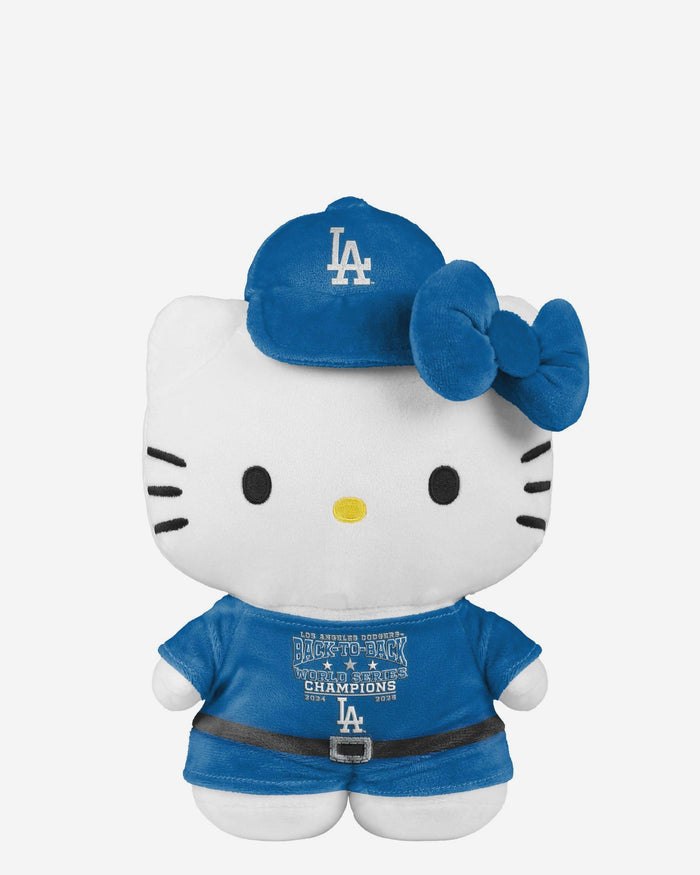 Los Angeles Dodgers 2025 Back To Back World Series Champions Team Color Plush Jersey Hello Kitty FOCO - FOCO.com
