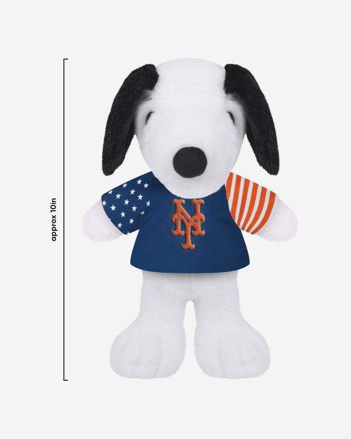 New York Mets USA Flag Snoopy Peanuts Team Jersey Plush FOCO - FOCO.com