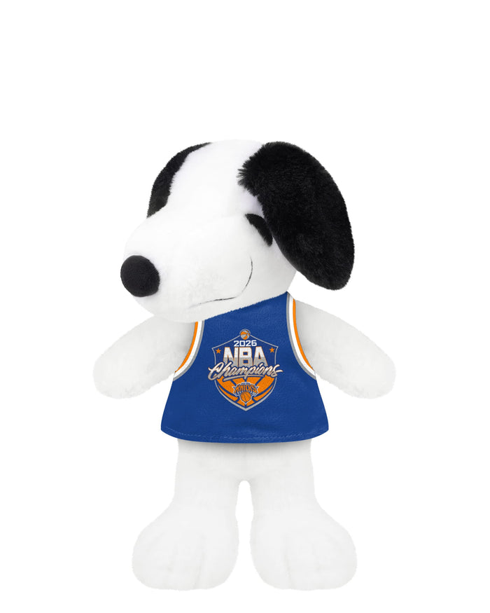 New York Knicks 2026 NBA Champions Snoopy Peanuts Team Jersey Plush FOCO - FOCO.com