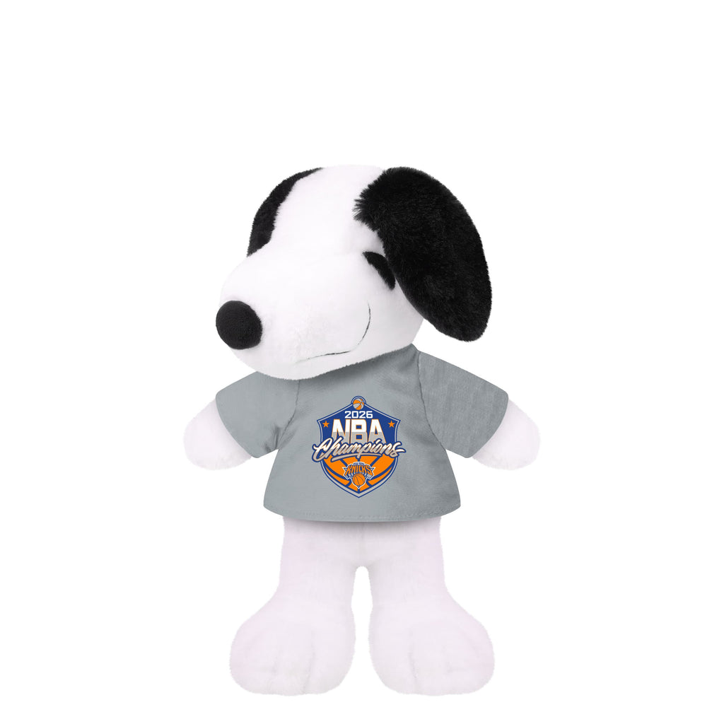 New York Knicks 2026 NBA Champions Snoopy Peanuts Team Logo Plush FOCO - FOCO.com