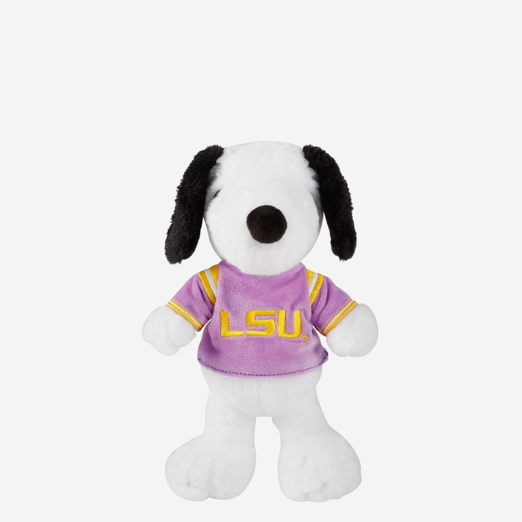 LSU Tigers Snoopy Peanuts Team Jersey Plush FOCO - FOCO.com