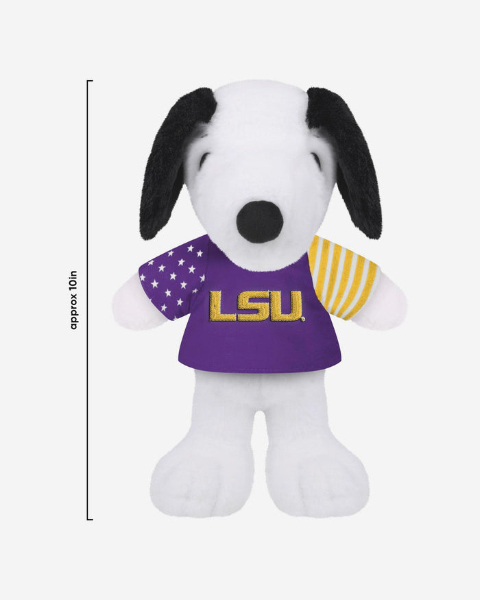 LSU Tigers USA Flag Snoopy Peanuts Team Jersey Plush FOCO - FOCO.com