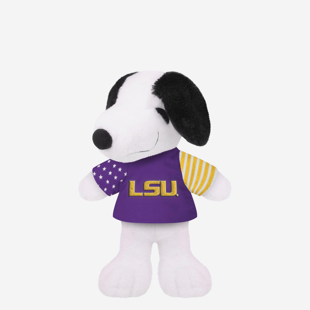 LSU Tigers USA Flag Snoopy Peanuts Team Jersey Plush FOCO - FOCO.com