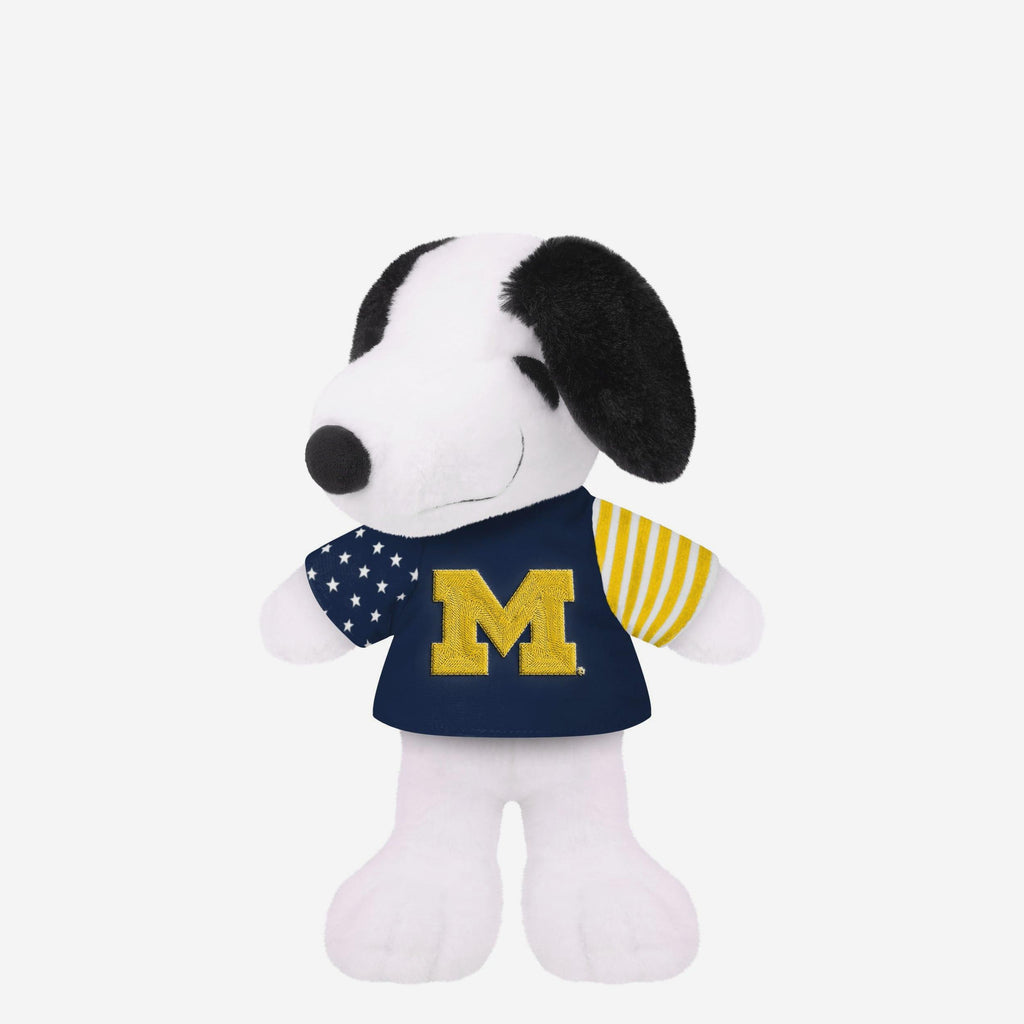 Michigan Wolverines USA Flag Snoopy Peanuts Team Jersey Plush FOCO - FOCO.com