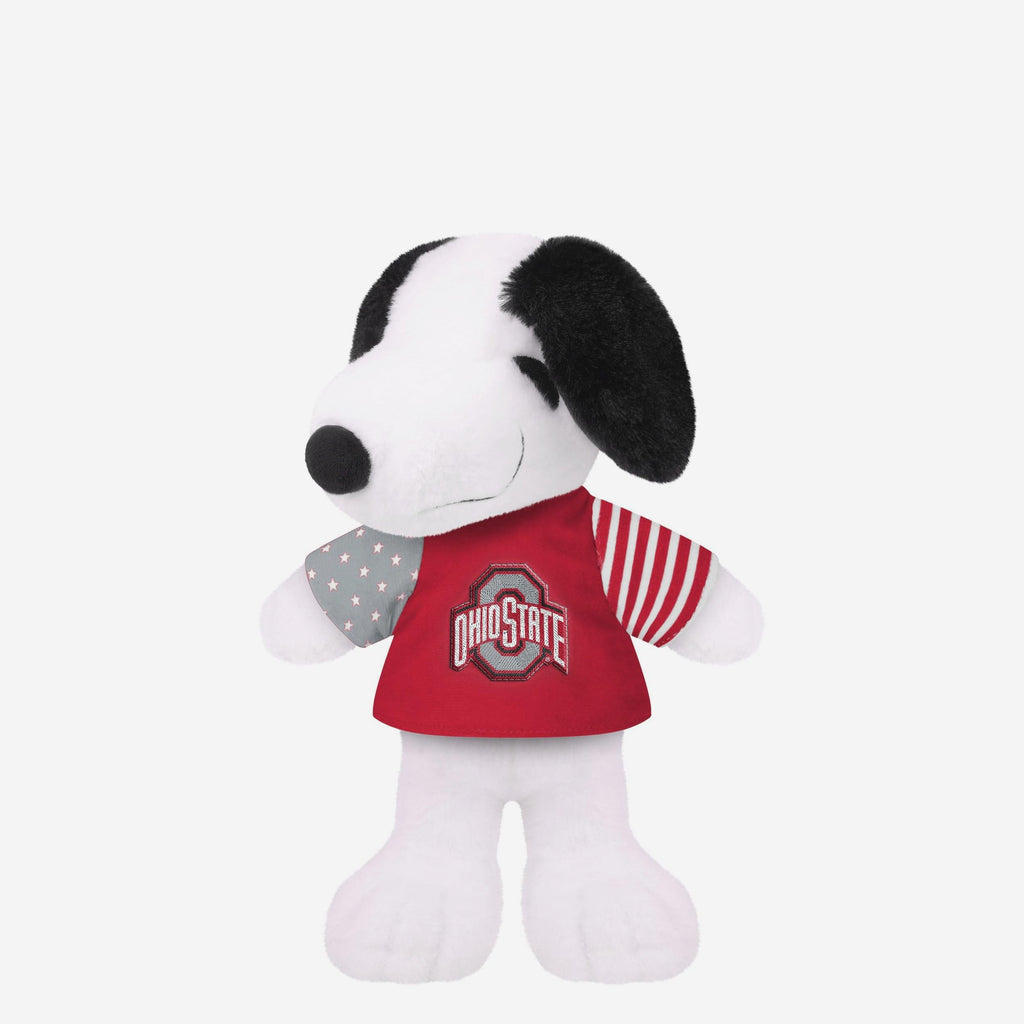 Ohio State Buckeyes USA Flag Snoopy Peanuts Team Jersey Plush FOCO - FOCO.com