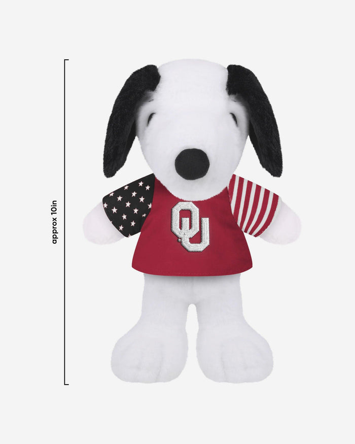 Oklahoma Sooners USA Flag Snoopy Peanuts Team Jersey Plush FOCO - FOCO.com