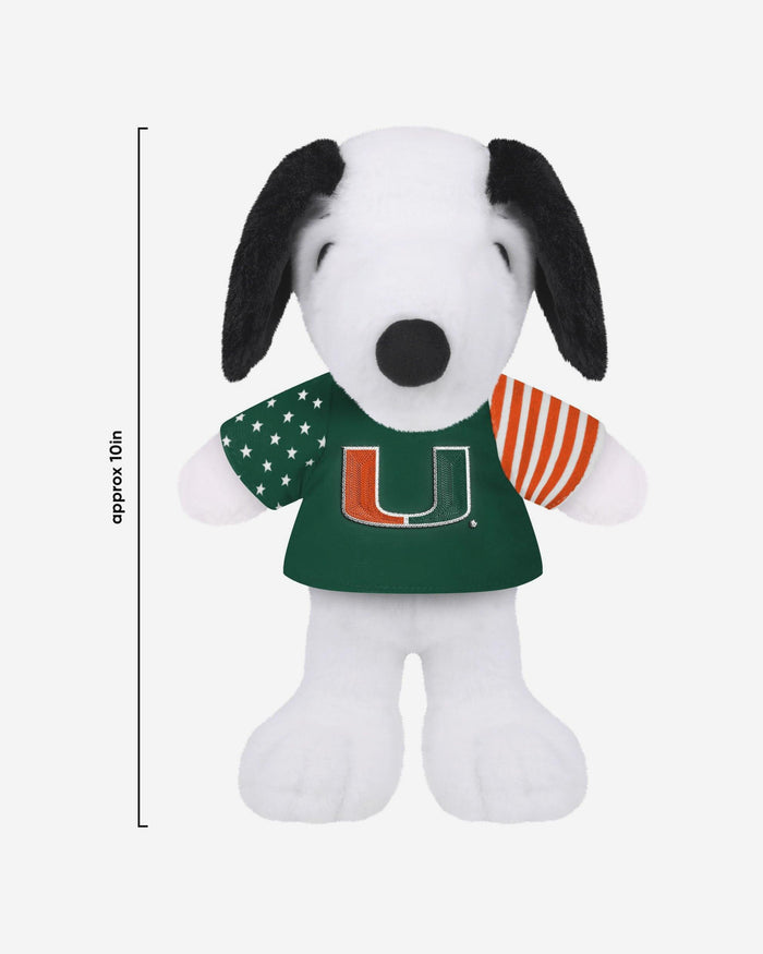 Miami Hurricanes USA Flag Snoopy Peanuts Team Jersey Plush FOCO - FOCO.com