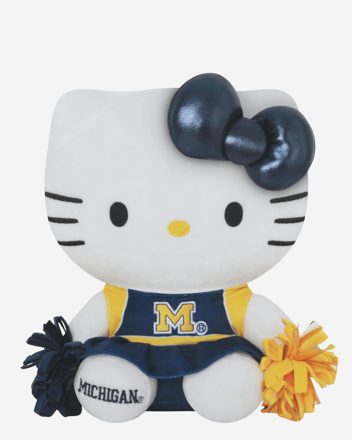 Michigan Wolverines Metallic Bow Hello Kitty® Cheerleader Plush FOCO - FOCO.com