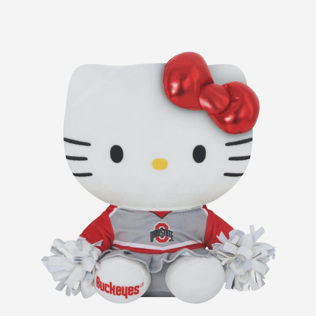 Ohio State Buckeyes Metallic Bow Hello Kitty® Cheerleader Plush FOCO - FOCO.com