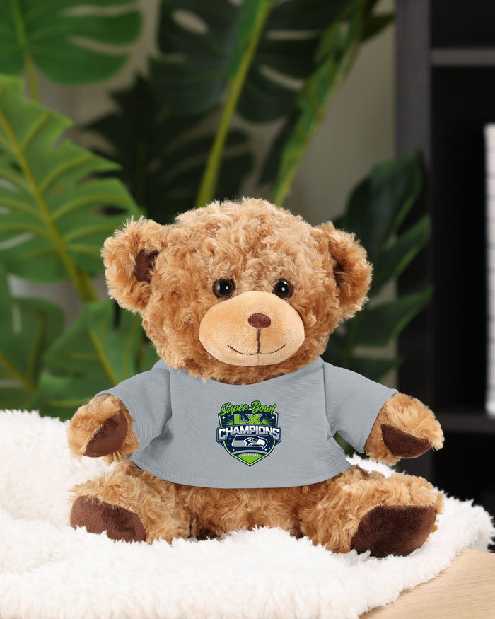 Seattle Seahawks Super Bowl LX Champions Seated Shirt Bear FOCO - FOCO.com