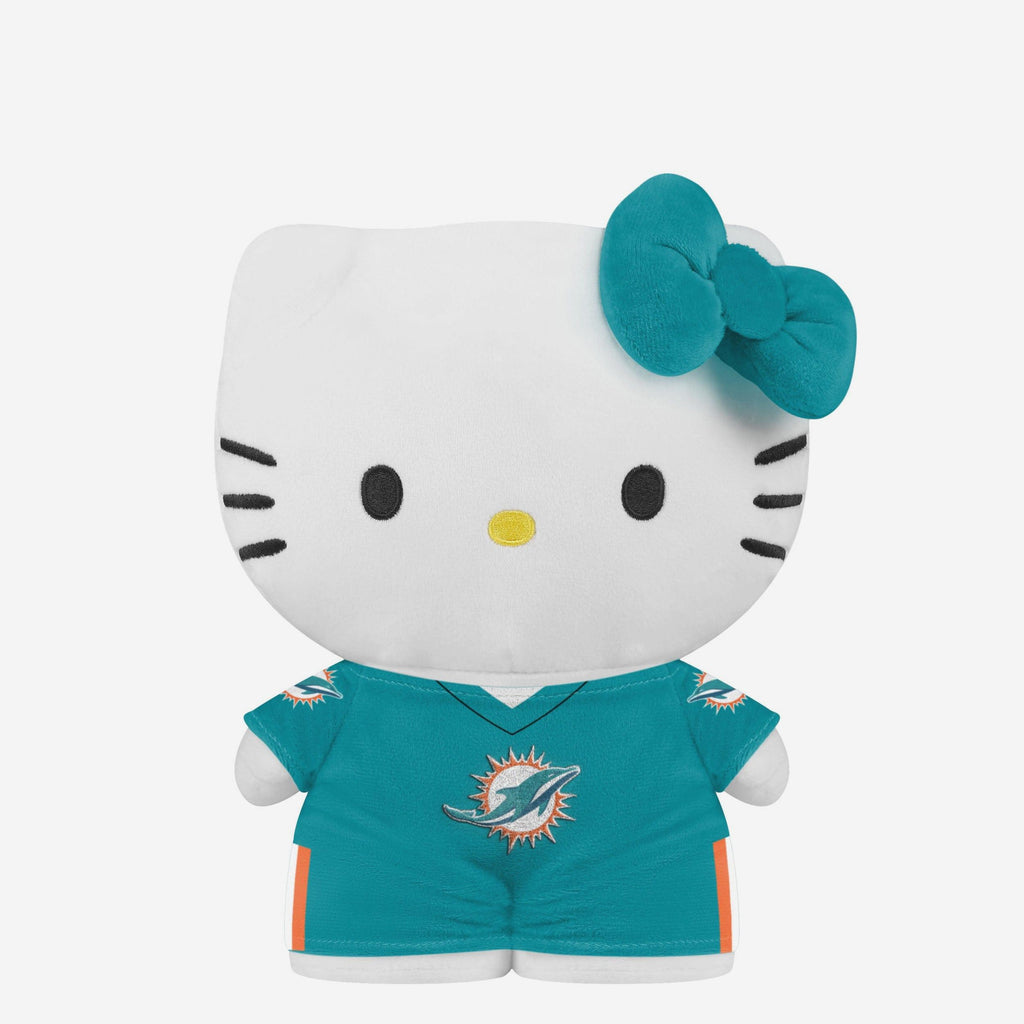 Miami Dolphins Team Color Bow Hello Kitty® Jersey Plush FOCO - FOCO.com