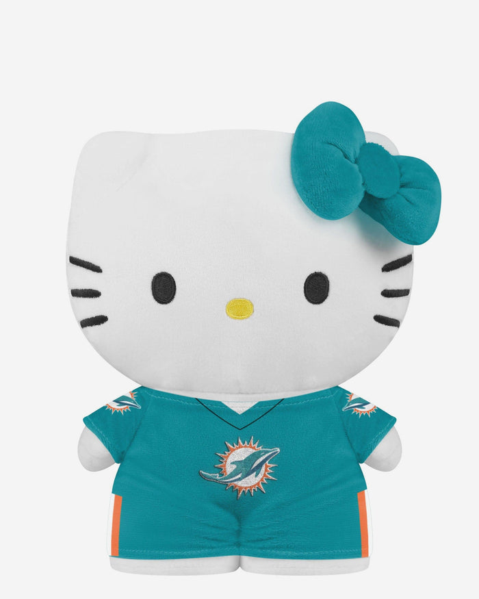 Miami Dolphins Team Color Bow Hello Kitty® Jersey Plush FOCO - FOCO.com