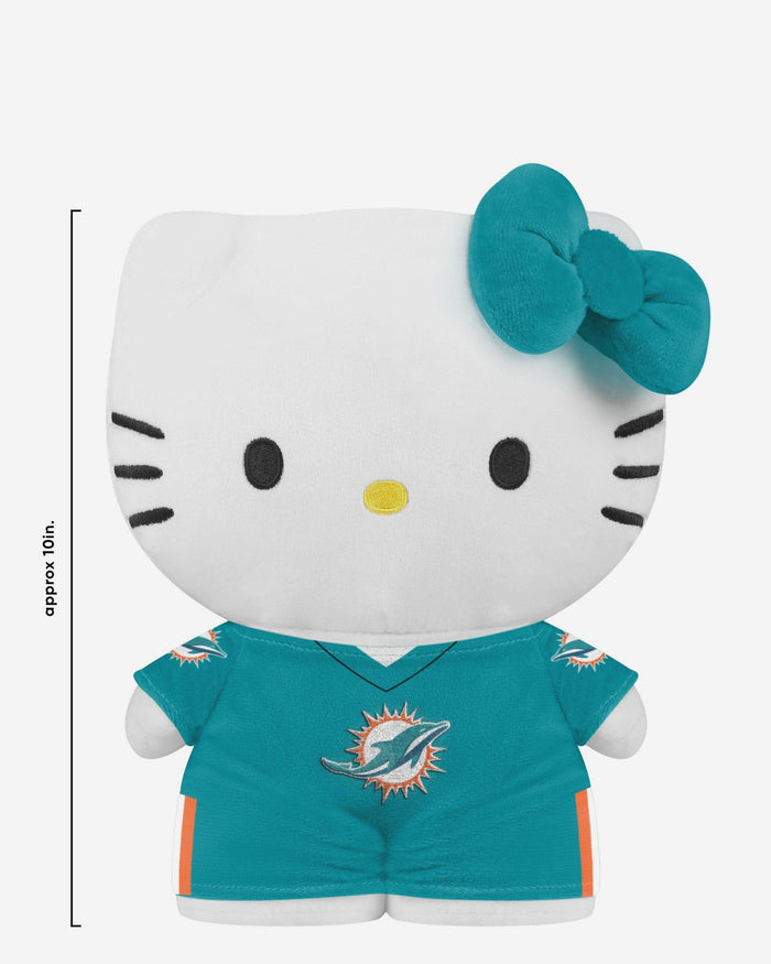 Miami Dolphins Team Color Bow Hello Kitty® Jersey Plush FOCO - FOCO.com