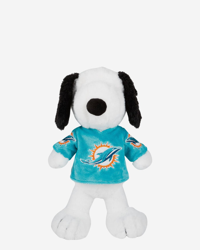 Miami Dolphins Snoopy Peanuts Team Jersey Plush FOCO - FOCO.com