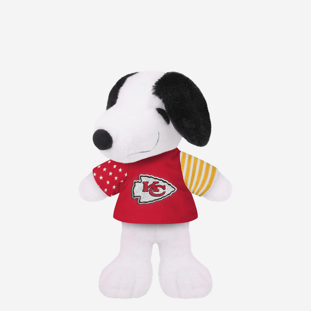 Kansas City Chiefs USA Flag Snoopy Peanuts Team Jersey Plush FOCO - FOCO.com