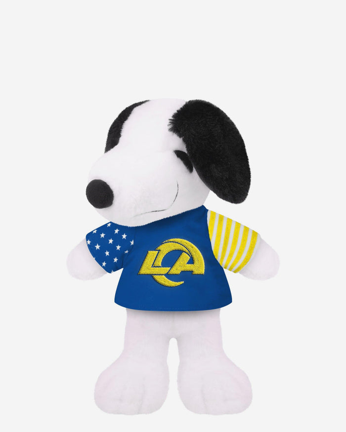 Los Angeles Rams USA Flag Snoopy Peanuts Team Jersey Plush FOCO - FOCO.com