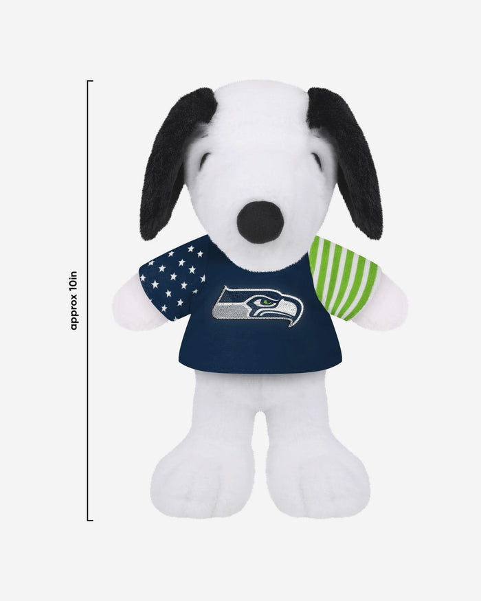 Seattle Seahawks USA Flag Snoopy Peanuts Team Jersey Plush FOCO - FOCO.com